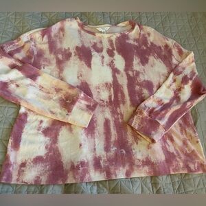 TIME and TRU Warm Long-Sleeve SHIRT Size Large 12-14 Soft Mauve & White NICE!